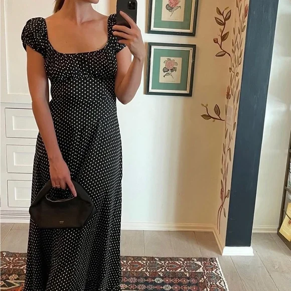 Doen Dresses Doen Ramona Dress Noir Polka Dot Poshmark